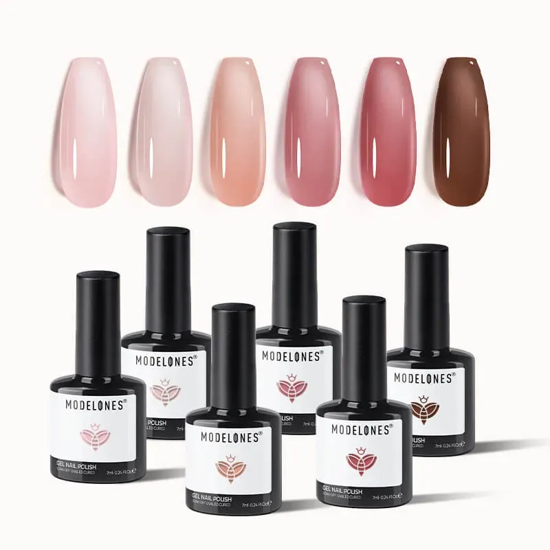 modelones Ice Candy gellack 6-pack – rosa jelly