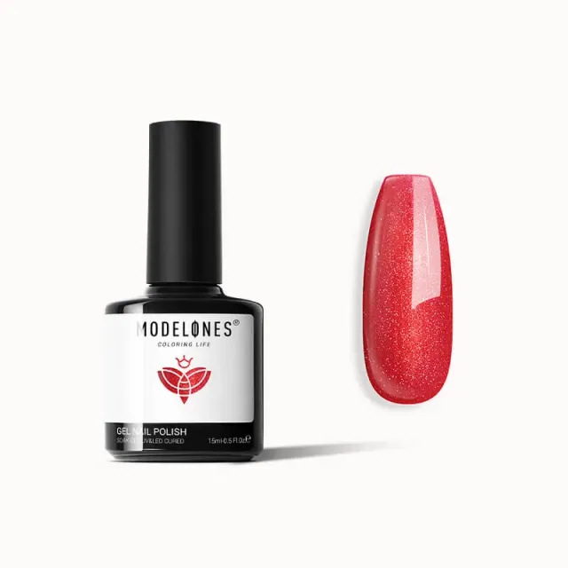 Modelones Inspire Gel gellack Scarlet Elf 15 ml shimmer