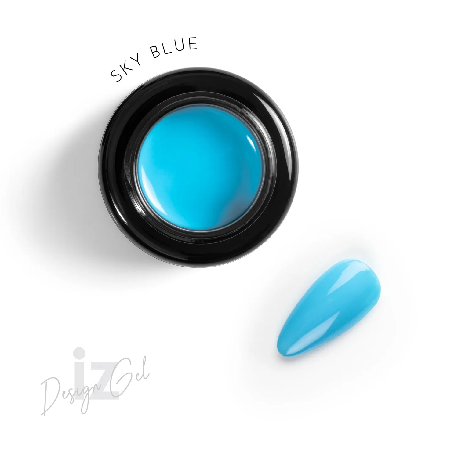 Iz Beauty Design Gel Sky Blue DG011 nail art-gel neonblå