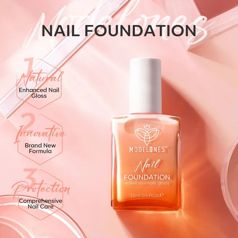 Modelones Nail Foundation nagelgel light brown 15 ml vårdande