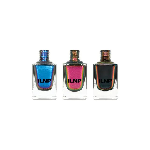 ILNP Ultra Chrome nagellack set 3-pack krom