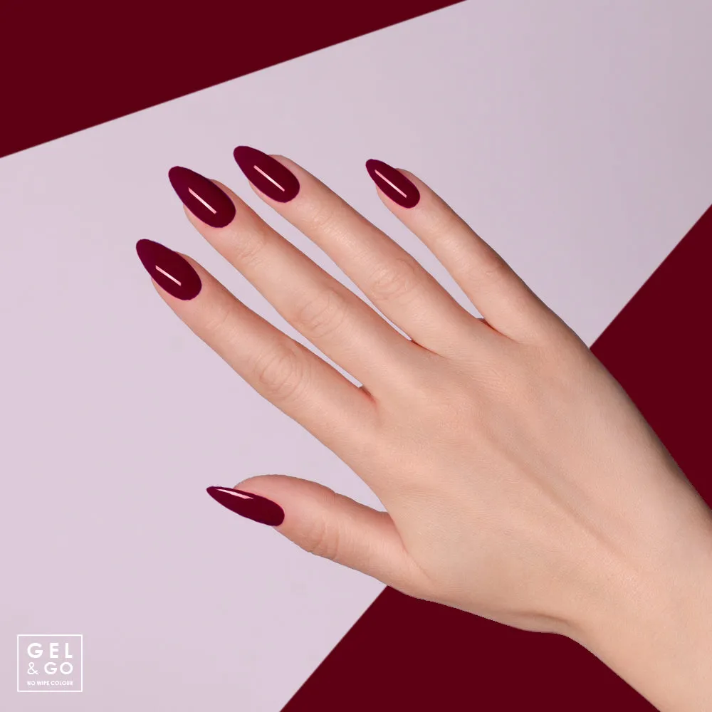 Iz Beauty GEL&GO GG1048 gellack Red Velvet 12 ml mörkröd