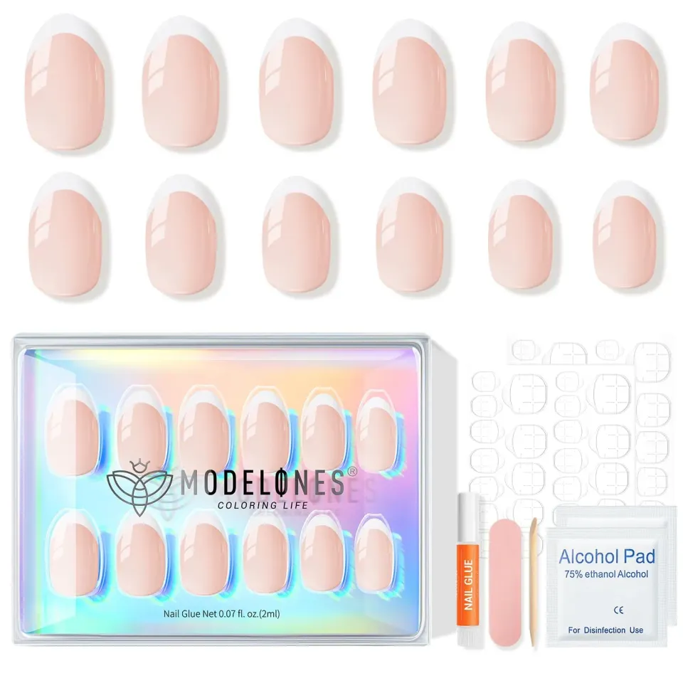 Modelones Neutral French lösnaglar nude fransk