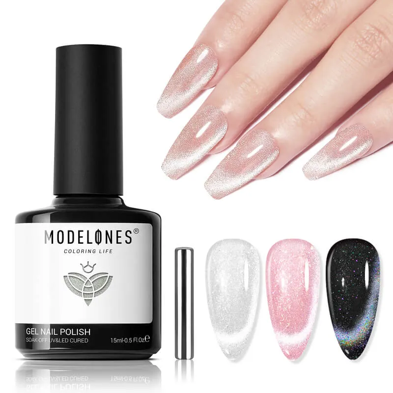 modelones Rainbow Cat Eye gellack cat eye kameleont