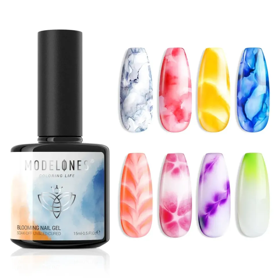 modelones blooming gel nagellack transparent hemafri
