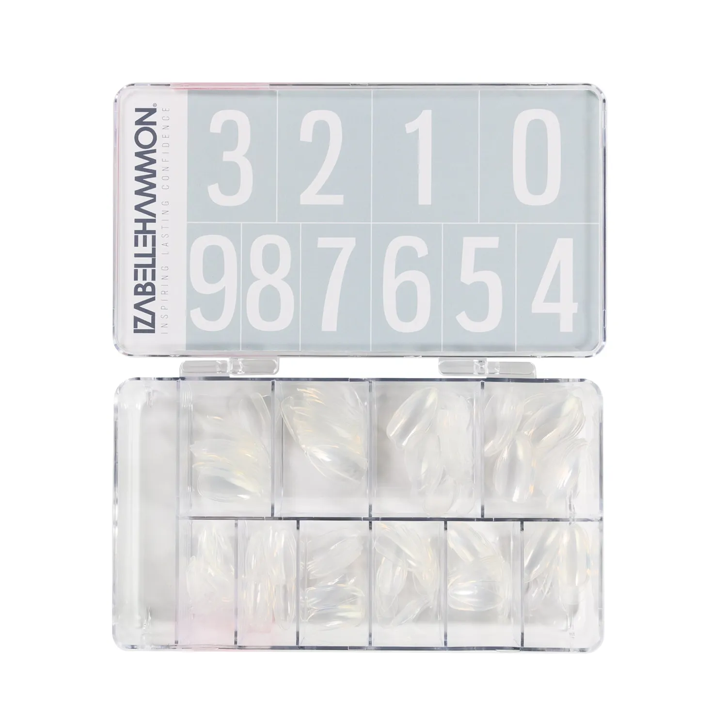 Iz Beauty Almond Full Cover nageltippar 200-pack lång