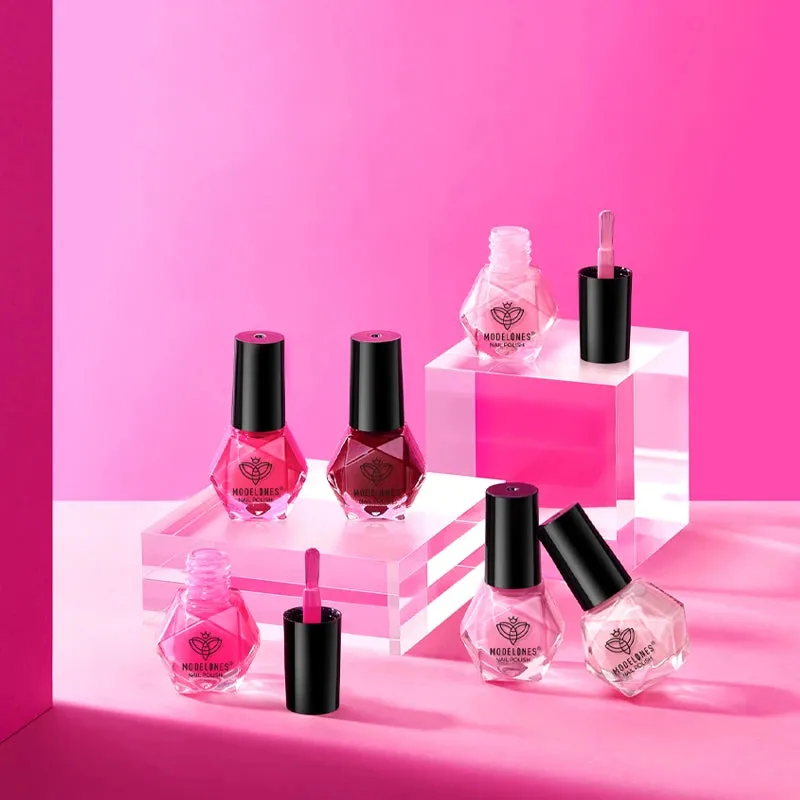 Modelones Secret Kisses nagellack 6-pack rosa snabbtorkande