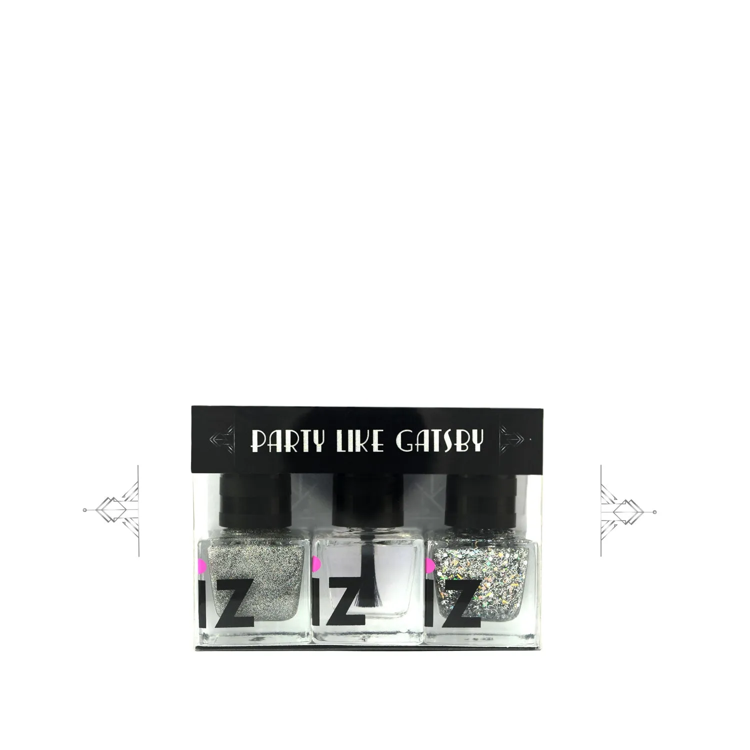 Iz Beauty Party Like Gatsby Silver Edition nagellacksset 3x6 ml glitter