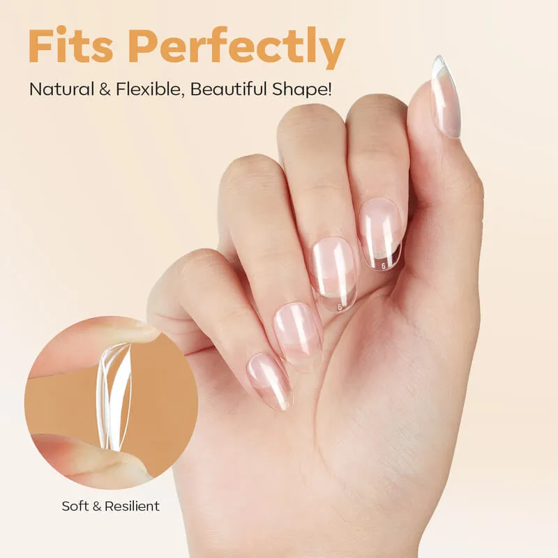 Modelones Semi-Frosted nageltippar halvmatta för gel