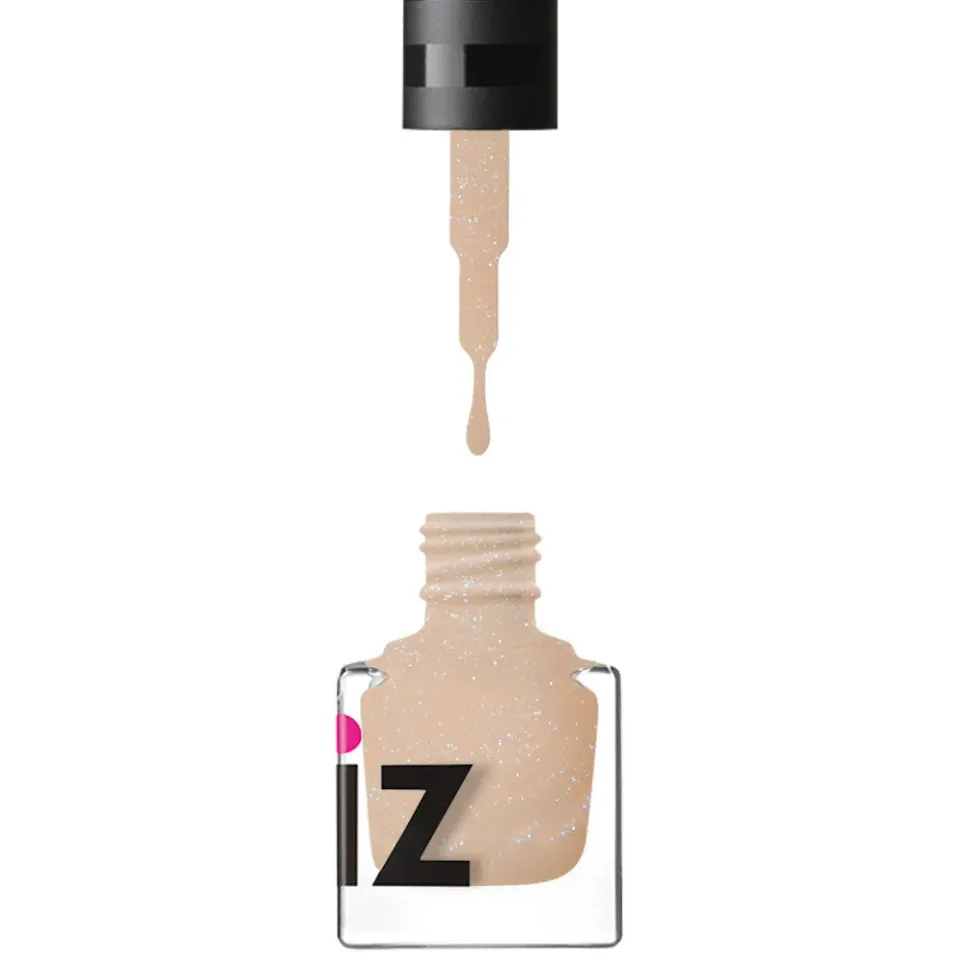 Iz Beauty Peach Fuzz nagellack 6ml nude glitter