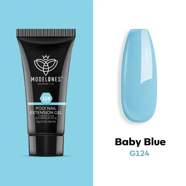 Modelones Poly Gel polygel baby blue 15 g ljusblå