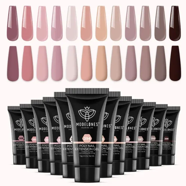 Modelones Love of Pink Sakura polygel set 12-pack rosa
