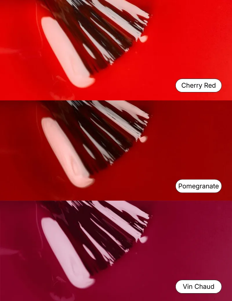 Le Mini Macaron Rouge Essentials gellackset röd 3-pack