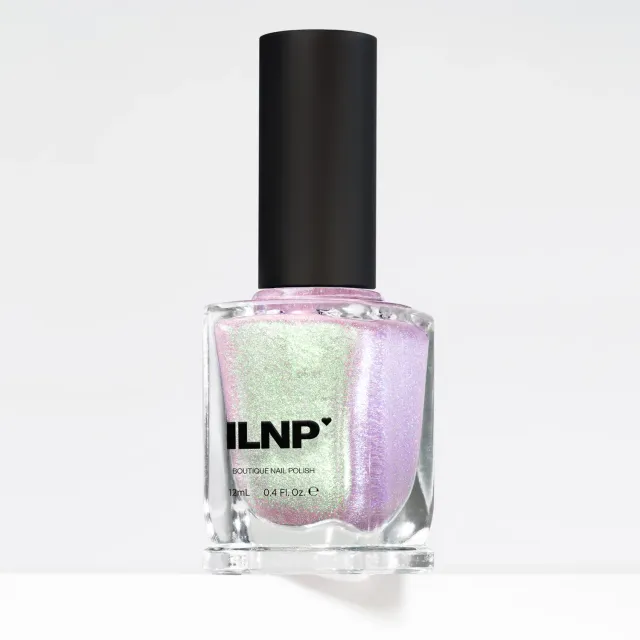 ILNP Talk It Up nagellack rosa grönt holo