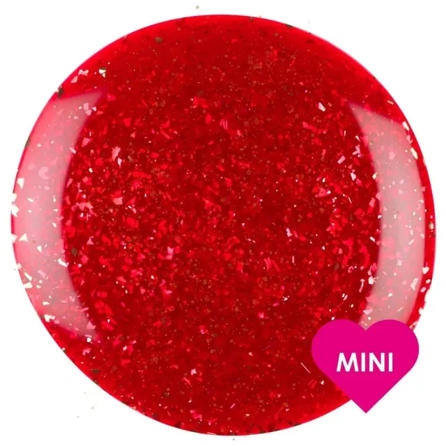 Iz Beauty GEL&GO Crimson Crush gellack mini 8 ml röd glitter