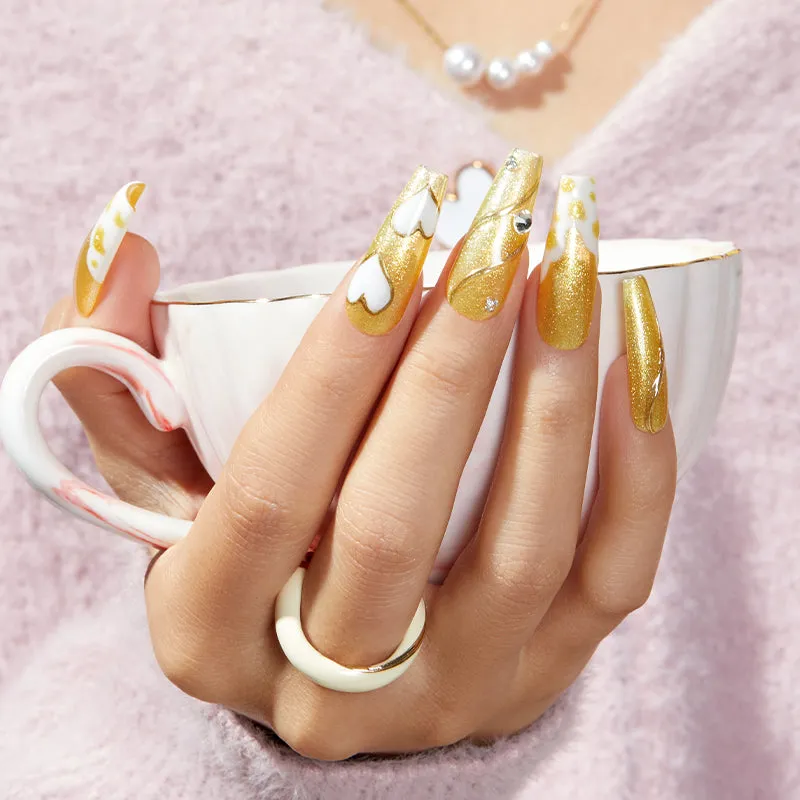Modelones Inspire Gel Golden Glint gellack 15 ml guld glitter