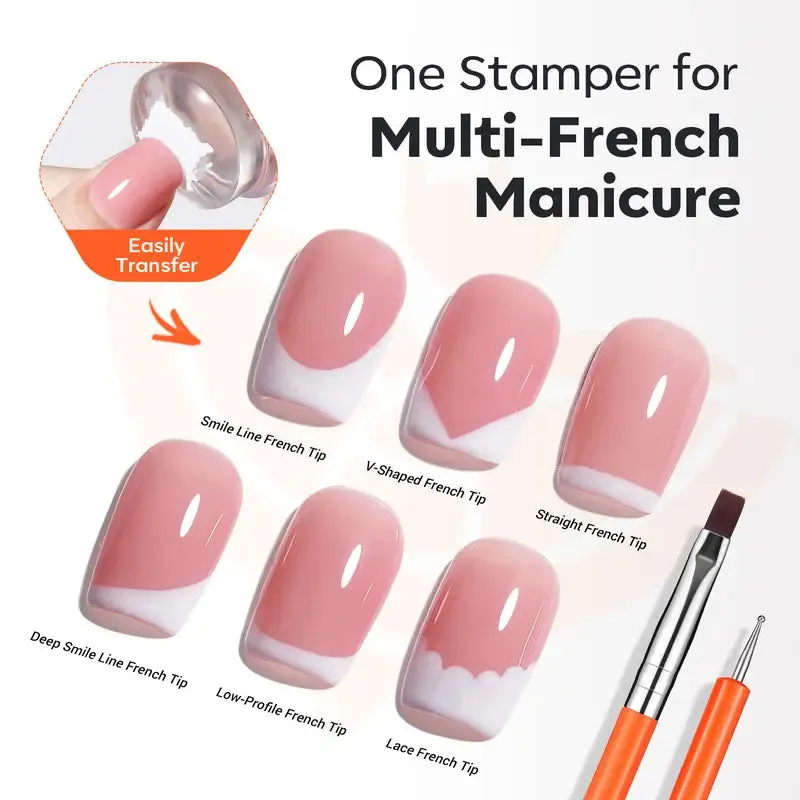 Modelones Nail Art Stamper Kit stämpelkit 3D-effekt
