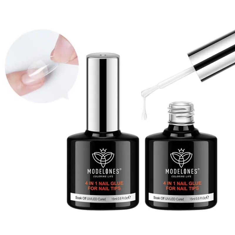 modelones 4-in-1 nagellim gel 15 ml för tippar
