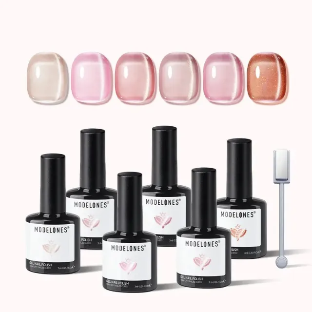 Modelones Coastal Crush cat eye gellack 6-pack magnetisk