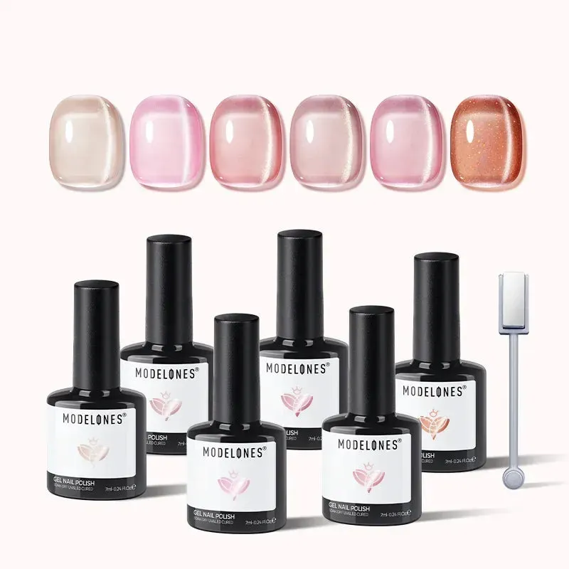 Modelones Coastal Crush cat eye gellack 6-pack magnetisk