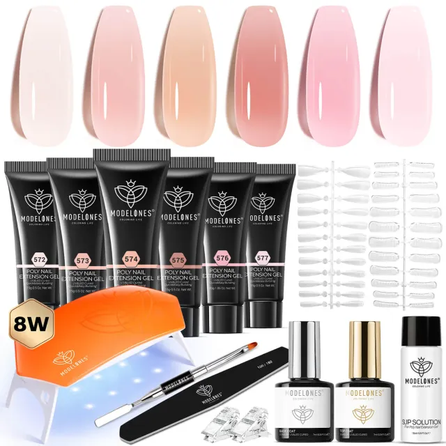 Modelones Delicate Love polygel kit rosa jelly