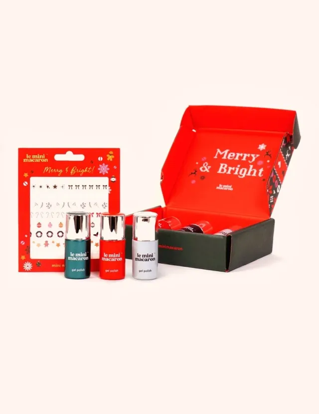 Le Mini Macaron Merry & Bright gellackset jul 3-pack