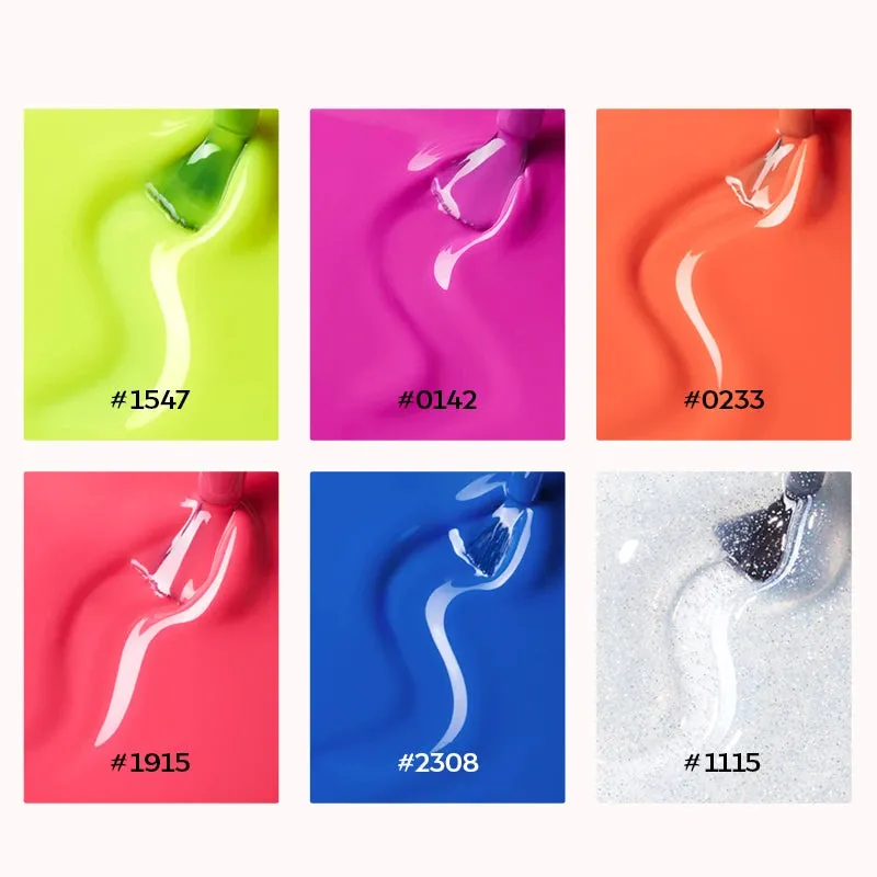 modelones Summer Lovin’ gellack 6-pack kräm och glitter