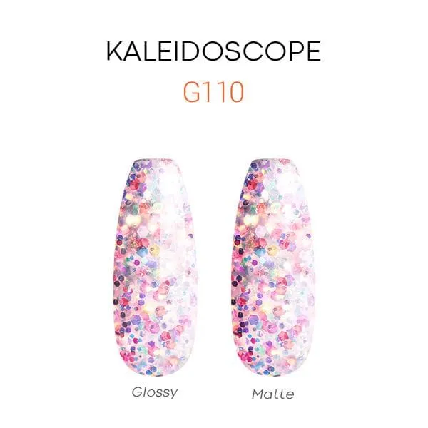 modelones Poly Nail Gel Kaleidoscope polygel glitter rosa