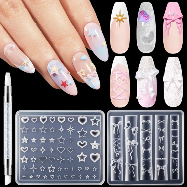 Modelones Soft Glow 3D silikonform blommor set