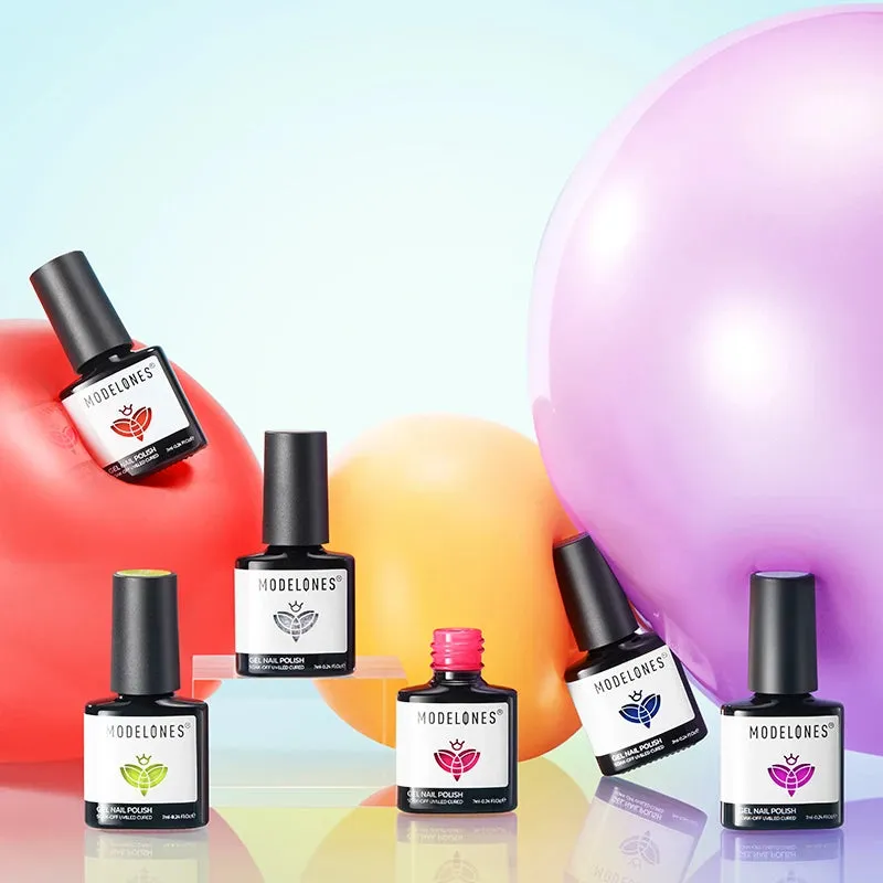 modelones Summer Lovin’ gellack 6-pack kräm och glitter