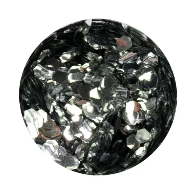 Iz Beauty Platinum Hexagon glitter silver 6g chunky