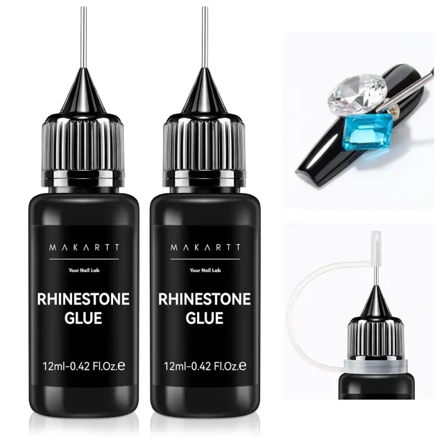 Makartt Rhinestone Glue nagellim sten-set starkt