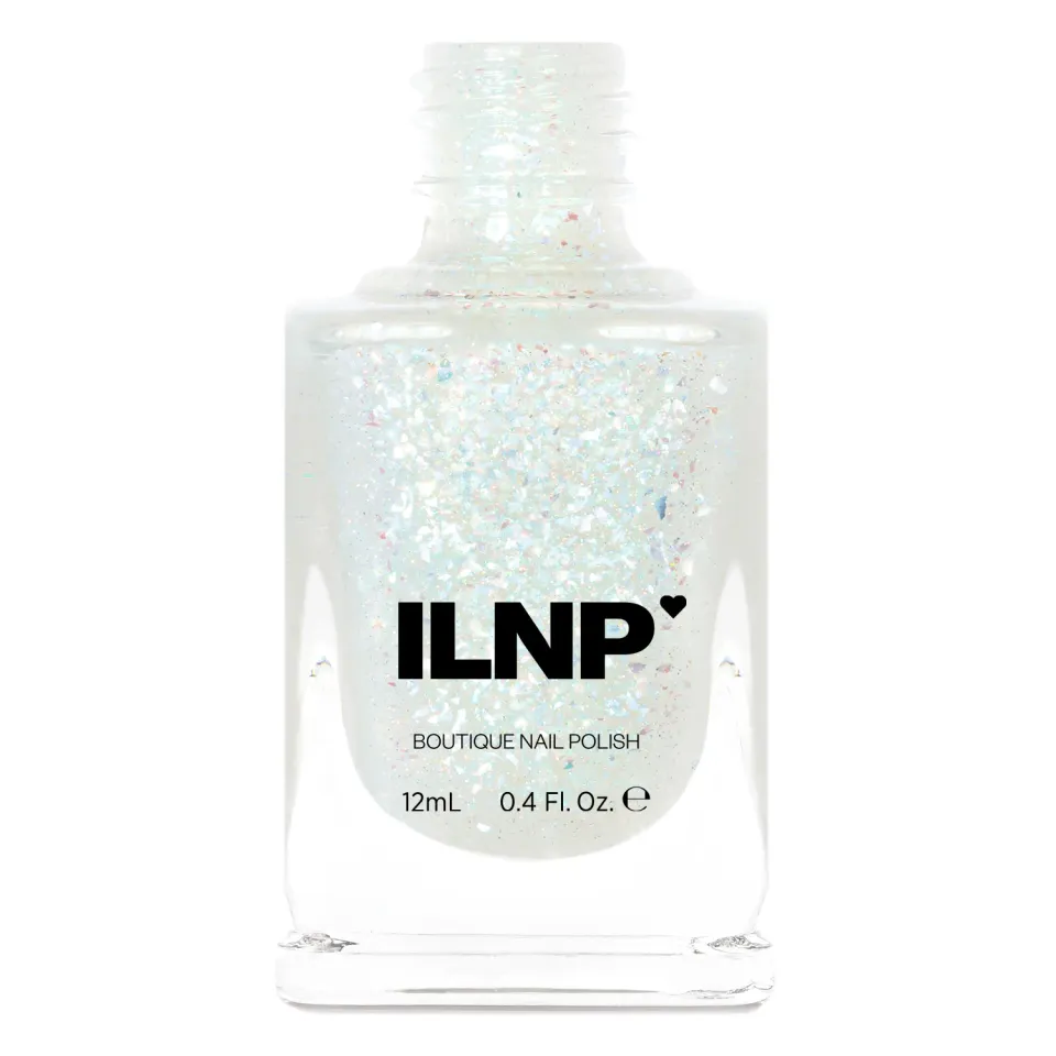 ILNP Spotlight nagellack topper flakes skimrande