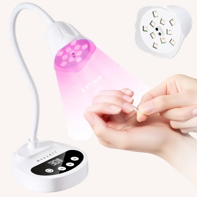 Makartt Gooseneck LED nagellampa White timer flexibel