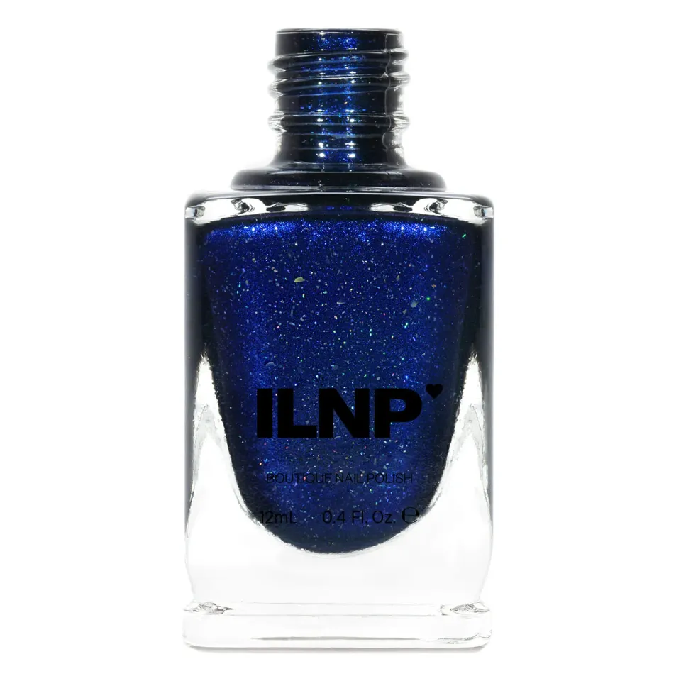 ILNP Looking Up nagellack mörkblå holo