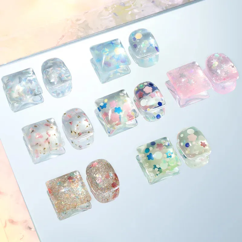 Modelones Funfetti gellack 6-pack vitt glitter