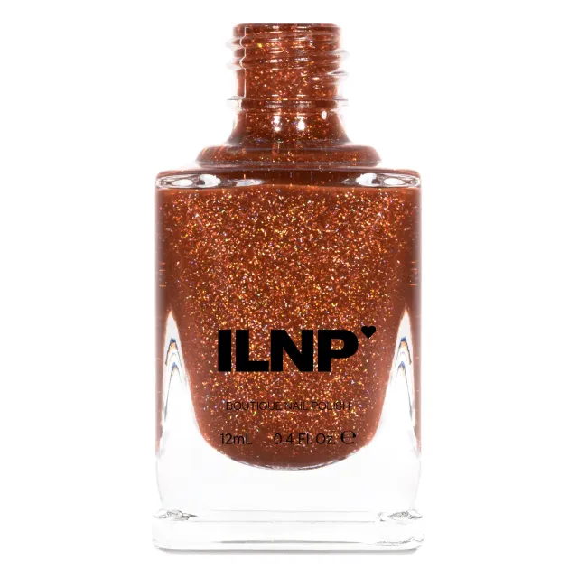 ILNP Vineyard Hidden Path nagellack mahognybrun holografisk