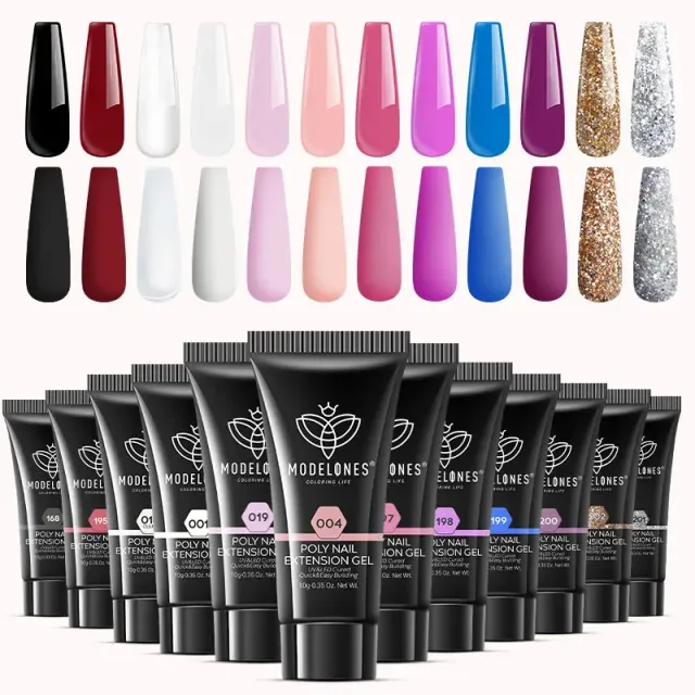 Modelones Holiday Bright polygel set 12-pack mix