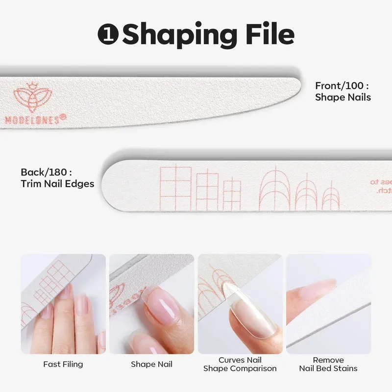 Modelones Nail Files nagelfilar 4-pack flexibla