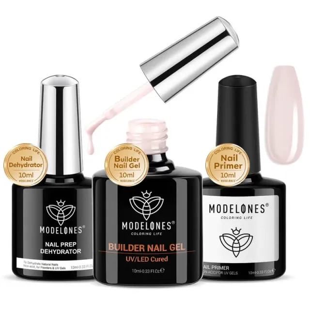 Modelones 8-i-1 Builder Gel set nude pink 10 ml förstärkande