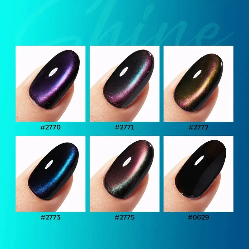 Modelones Rainbow Aurora gellack set 6-pack cat eye