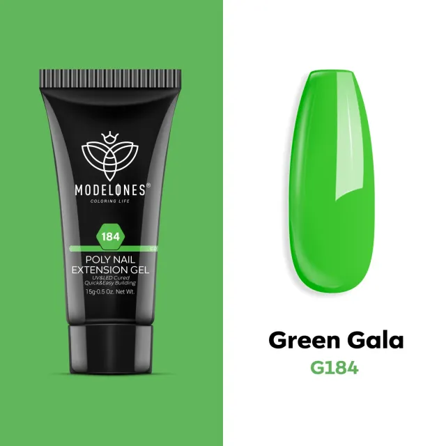 Modelones Poly Nail Gel Green Gala polygel 15g grön