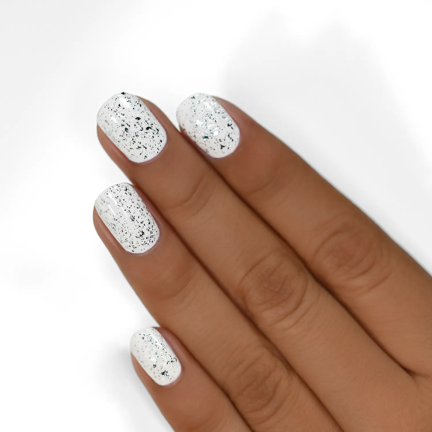 ILNP Tinsel nagellack topper silver flakes
