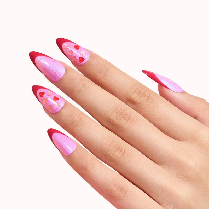 Modelones Fall in Love gellackset 6 färger glitter rosa