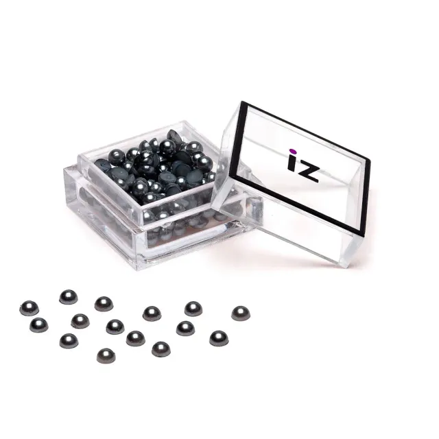 Iz Beauty Medium Grey Pearl nagelstuds 50-pack grå pärla