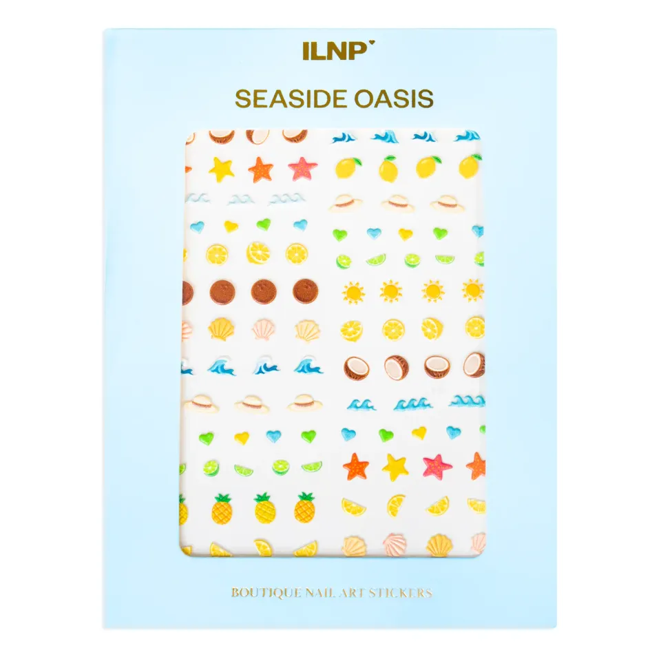 ILNP Seaside Oasis nagelstickers strandmotiv