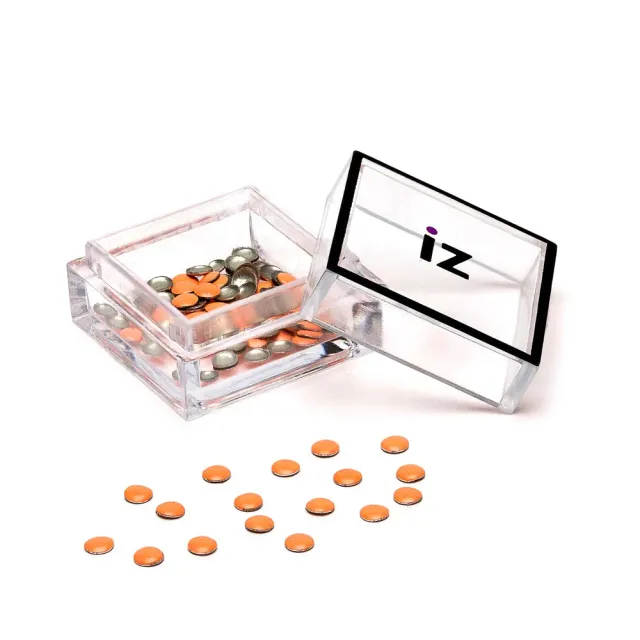 Iz Beauty Neon Orange Circles nagelstuds 30-pack neonorange