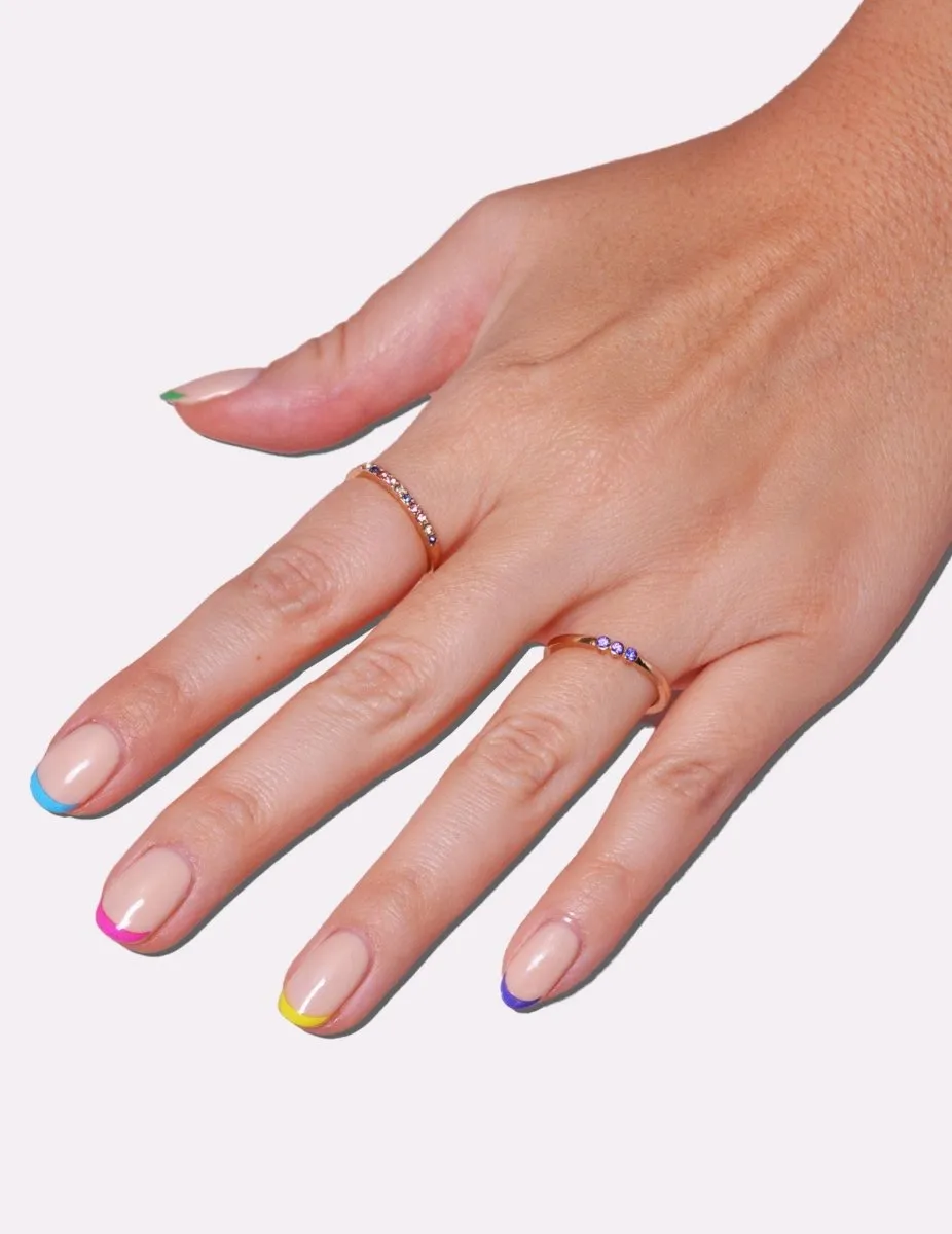 Le Mini Macaron Rainbow Vibes nagelstickers mini