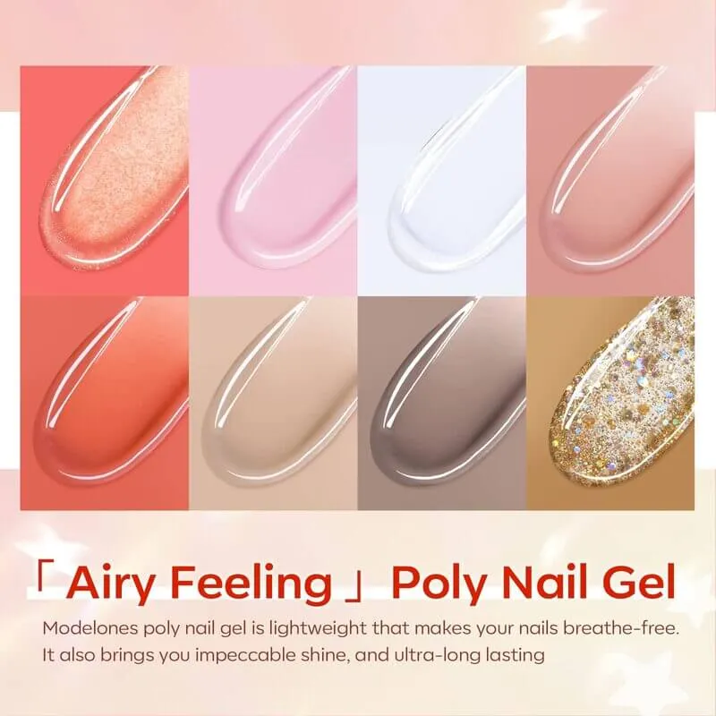 Modelones Elegant polygel kit guld komplett