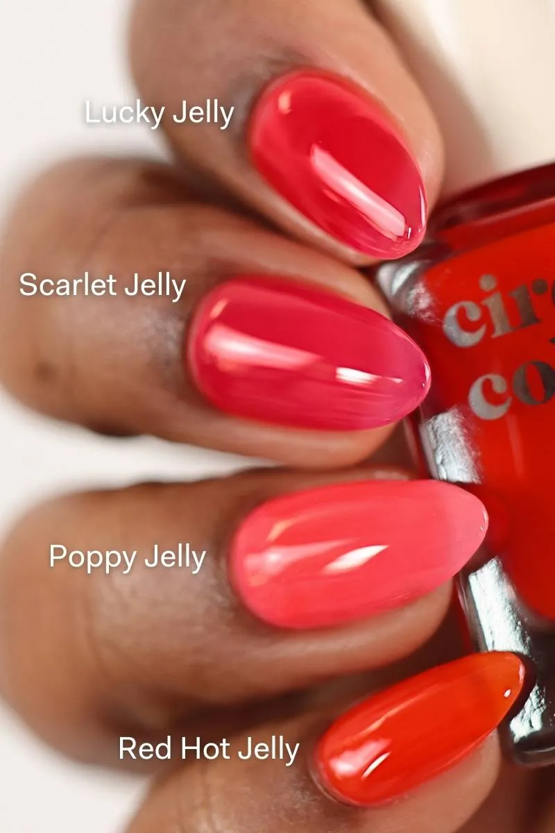Cirque Colors Femme Fatale Red Hot Jelly nagellack rött jelly